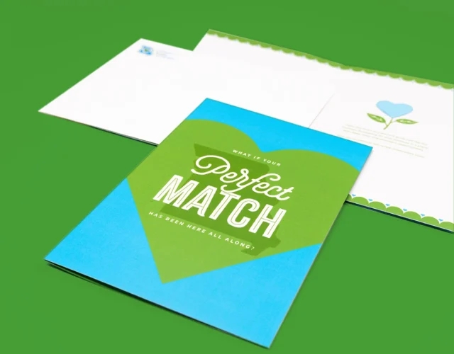 Colorful card with heart design