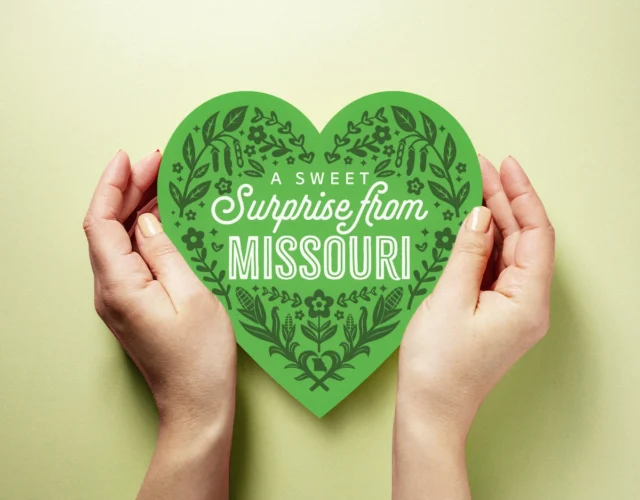 Heart-shaped card with floral design