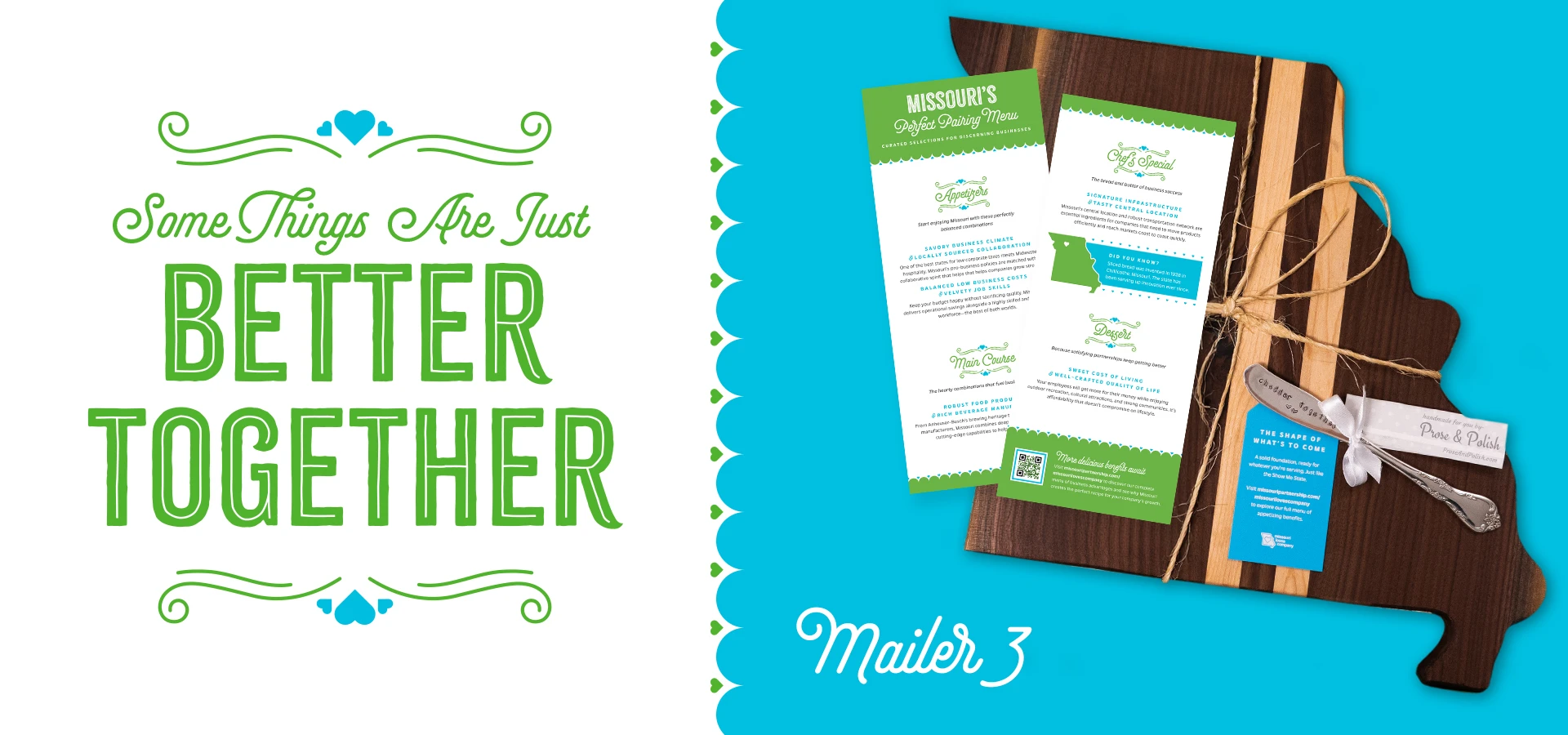 Promotional mailer for Missouri products