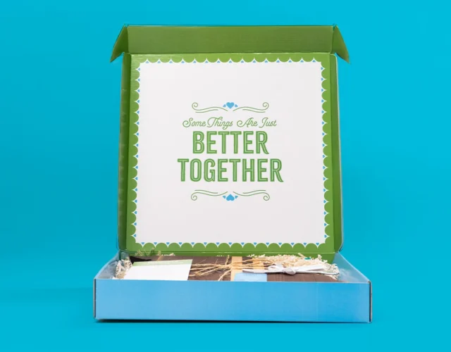 Open box with motivational message